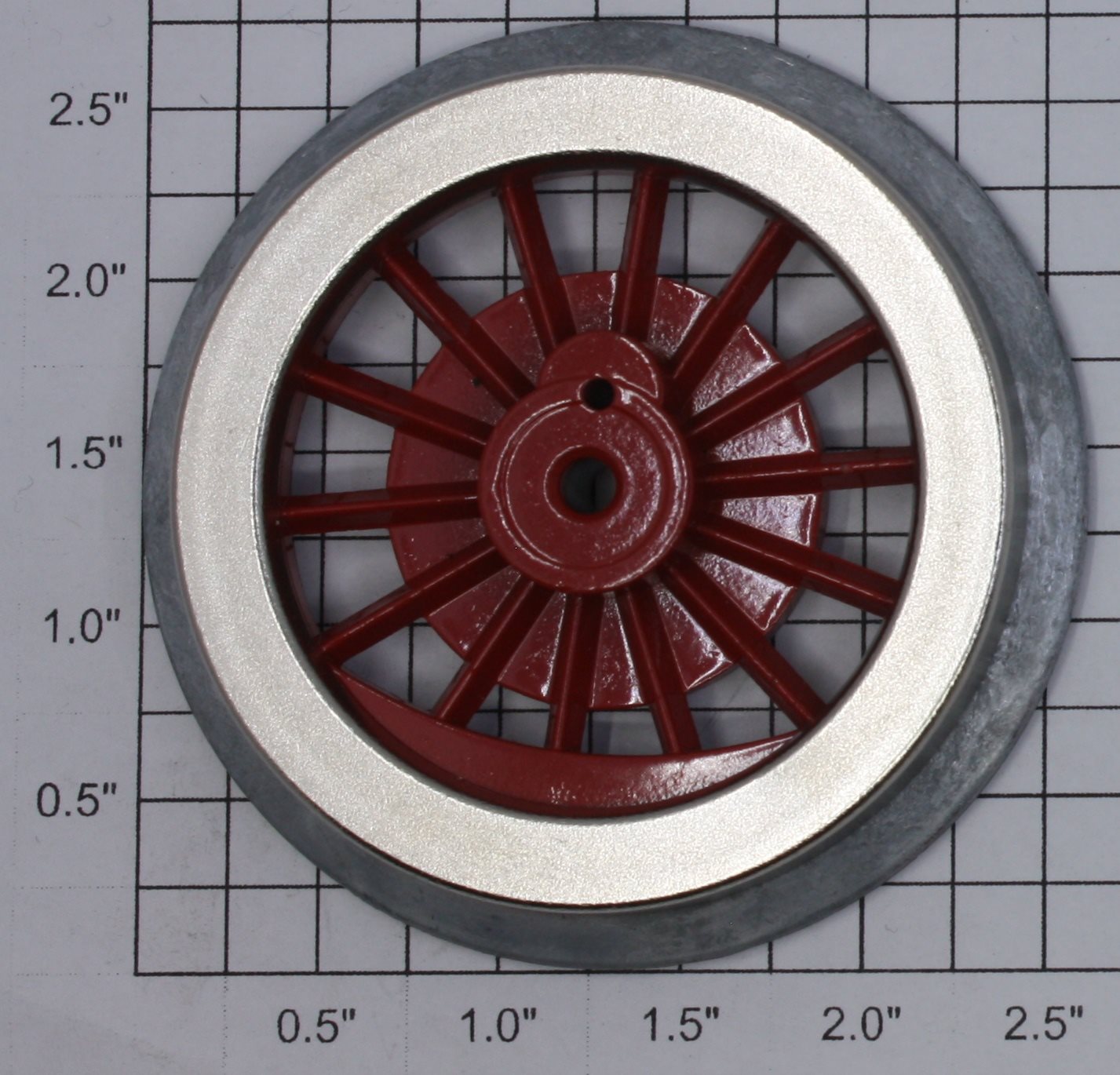 Lionel 390-42  Red Spoked 2-5/8" Std. Gauge Steam Loco Plain Wheel Fits 384E (Lionel Red Plain)
