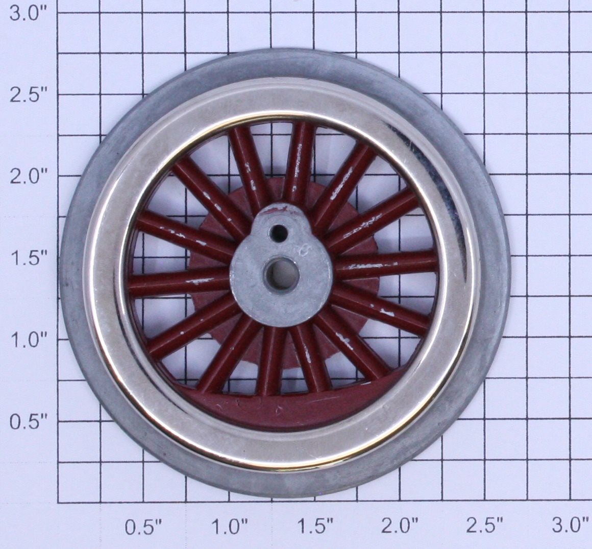 Lionel 390-42 Red Spoked 2-5/8" Std. Gauge Steam Loco Plain Wheel Fits 384E (MEW Red Plain)