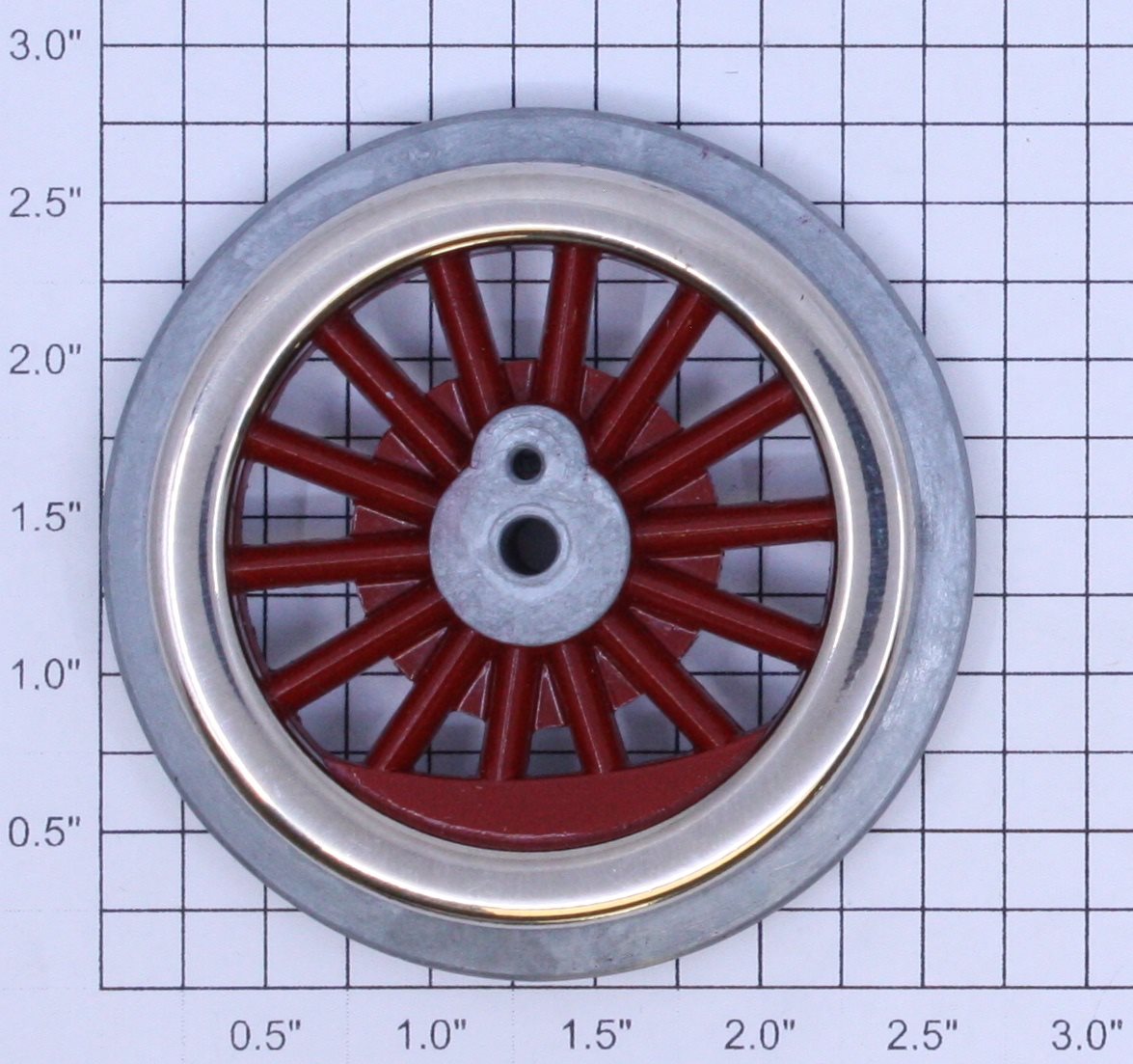 Lionel 390-43 Red Spoked 2-5/8" Std. Gauge Steam Loco Gear Wheel (MEW Red Gear)