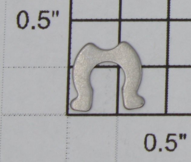 Lionel TS-70 O Gauge Nickel Horseshoe Retaining Washer 3/8" W x 3/16" ID (Repro-Nickel)