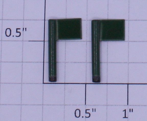 Lionel 390-76 Green Flags (Pair of 2) (Repro-Green Pr.)