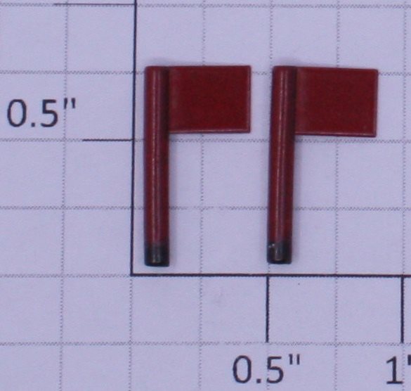 Lionel 390-76 Red Flags (Pair of 2) (Repro-Red)