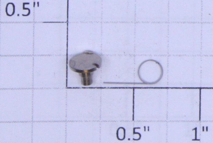 Lionel CP-21 Latch Coupler Notched Rivet and Spring Set (New)