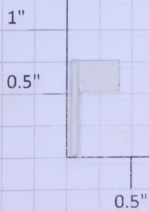 Lionel 390-76 White Flag with .1" Thin Post (Reproduction)