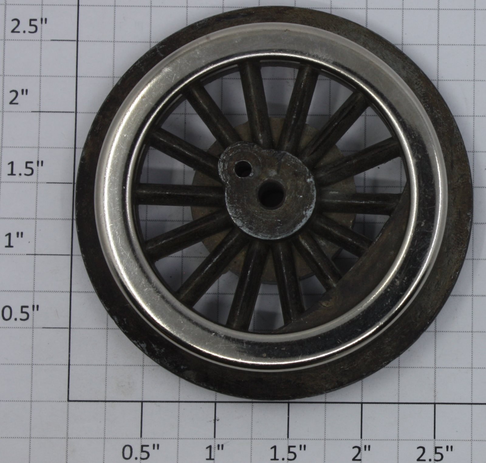 Lionel 400E-69 Black Spoked 2-3/4" Std. Gauge Steam Loco Gear Wheel (MEW Black Used)