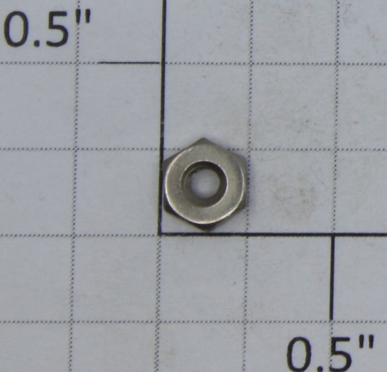 Lionel 61-9 #4-36 Nickel Hex Nut (Reproduction)