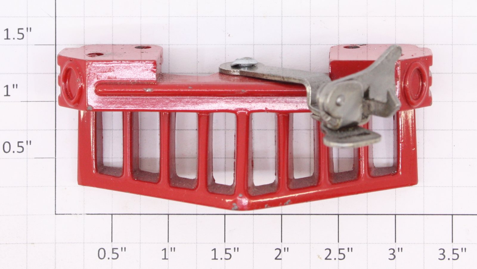 Lionel 390-68 Red Cast Cowcatcher with Latch Coupler (Used-Red)