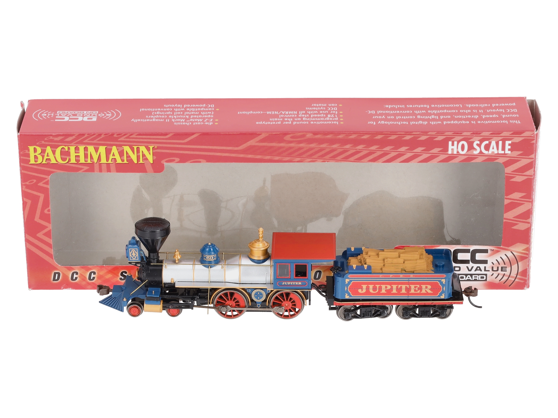 Bachmann 52702 HO Central Pacific 4-4-0 Steam Loco & Tender
