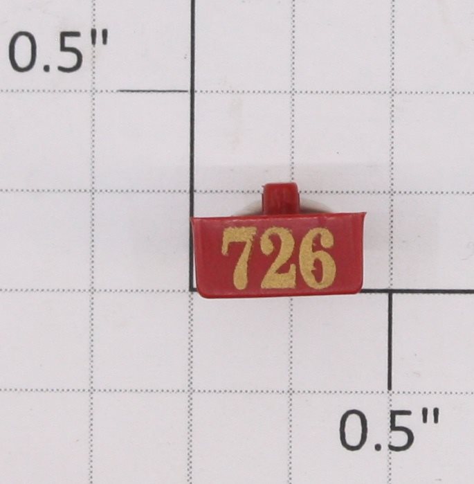 Lionel 18053-27 Red Front 726 Number Board (New)