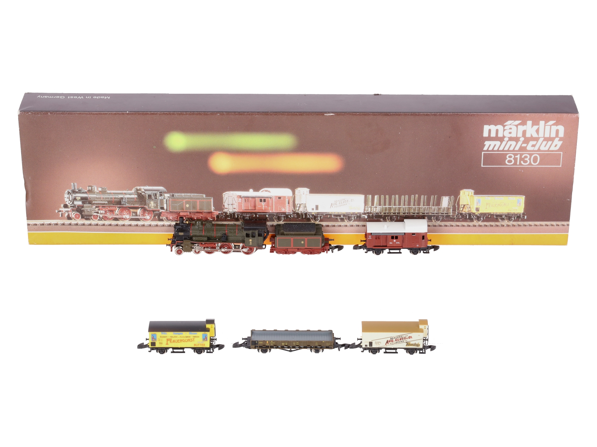 Marklin 8130 Mini-Club Z Gauge Steam Freight Train Set EX
