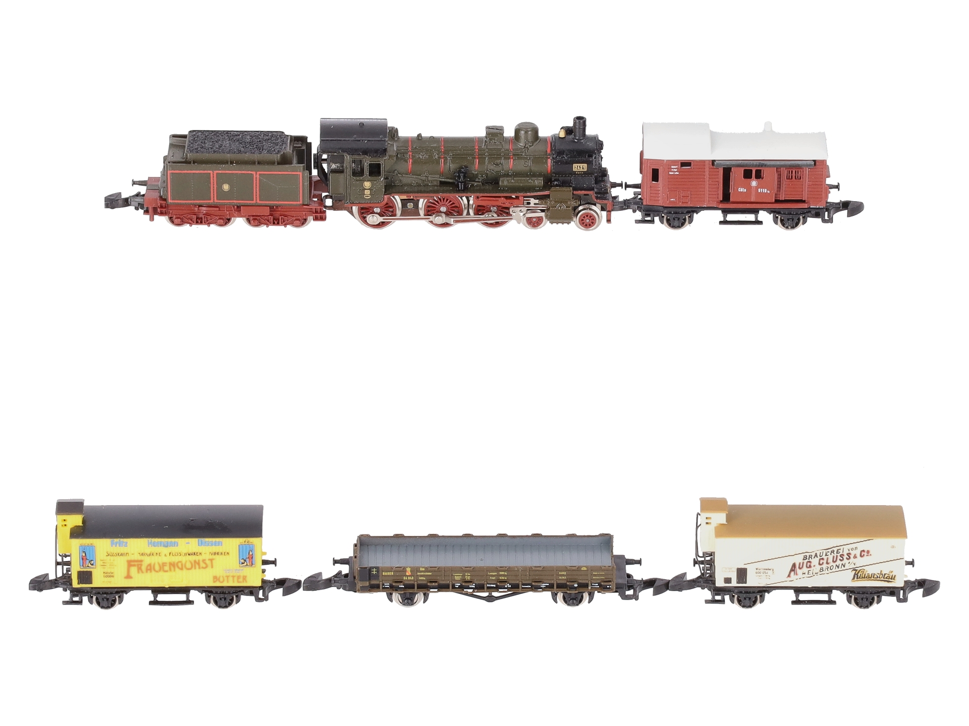 Marklin 8130 Mini-Club Z Gauge Steam Freight Train Set EX
