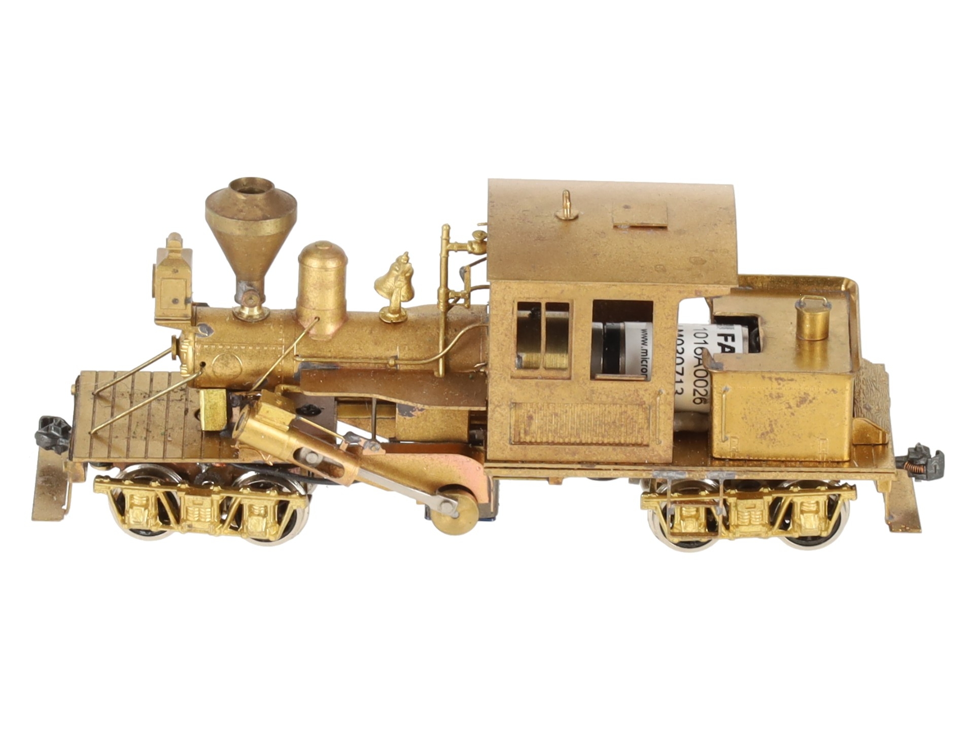 Flying Zoo HOn3 BRASS 18 Ton Climax Steam Locomotive - Unpainted